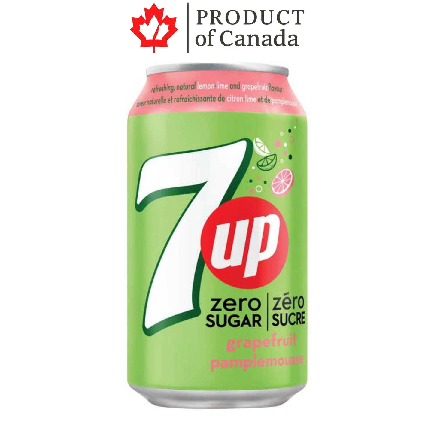 [Canada] 7 Up Grapefruit Zero Sugar Can 355 Ml - 12 Pack